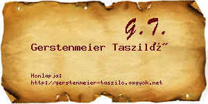 Gerstenmeier Tasziló névjegykártya